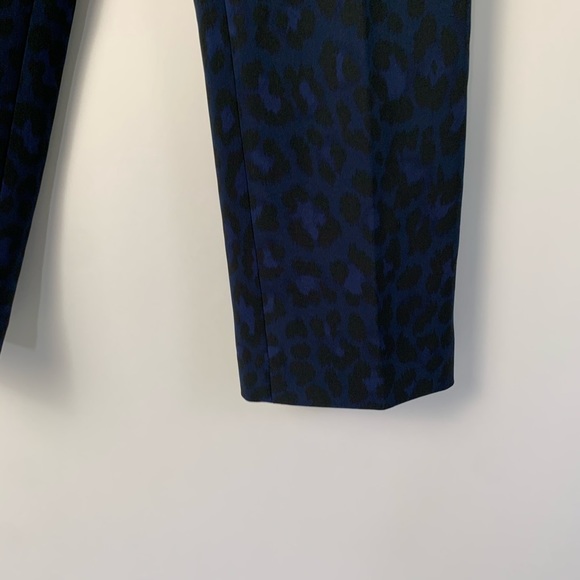NWOT KATE SPADE Leopard Print Ankle Pant BlackBlue - Picture 3 of 7